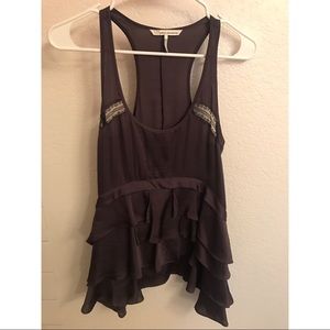 French Connection Gunmetal Silky Tank